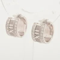 ティファニー アトラス フープ ダイヤ ピアス 750(WG) 15.1g