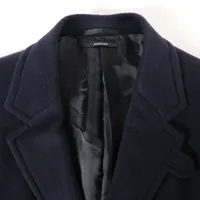 エルメス 18AW カシミヤ コート 52 メンズ ネイビー 82-5110