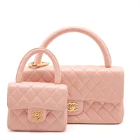 【超美品❗✨】シャネル　マトラッセ　ハンドバッグ　ラムスキン　ココマーク　金 楽天市場】シャネル マトラッセ ココマーク 親子バッグ