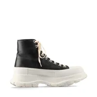 残りわずか！【ALEXANDER MCQUEEN】レザースニーカー ✨極美品✨Alexander McQueen スニーカー レザー 厚底 ブラック