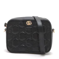 グッチ GGマトラッセ レザー 2WAYショルダーバッグ ブラック 702234 