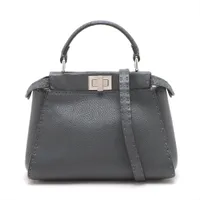 【希少・極美品】フェンディ ピーカブー ミニ 2way ショルダー レザー 白 FENDI フェンディ ピーカブー ミニ 2way ハンドバッグ セレリア