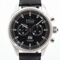 ゼニス ラトラパンテ SS×革 AT 黒文字盤 03.2050.4026/91.C630