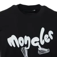 モンクレール 23年 コットン Tシャツ L メンズ ブラック