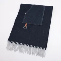エルメス カーゴ マフラー カシミヤ ネイビー YZ070502｜中古ブランド