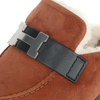 大幅お値引き！HERMES ブラウン スエード ムートン ミュール