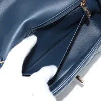シャネル ミニマトラッセ フラップバッグ20cm ネイビー CHANEL シャネル ミニフラップバッグ ネイビー（美品 シャネル