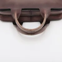 【極美品】ベルルッティ プロファイル3 ガリバー ブラウン レザー ハンドバッグ BERLUTI - 定価70万円 ベルルッティ プロファイル3ガリバー