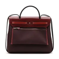エルメス★エールバッグ トワル アンド PM エルメス エールバッグジップPM トワルミリタリー ボルドー