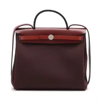 エルメス エールバッグジップPM トワルミリタリー ボルドー