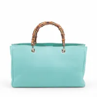 美品✨ グッチ スエード バンブー 2way ハンドバッグ グリーン グッチ ブロンディ レザー 2WAYハンドバッグ グリーン 744434