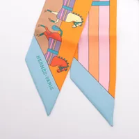 美品 エルメス ツイリー ROCABAR ロカバール シルク スカーフ エルメス ツイリー Rocabar ロカバール スカーフ シルク