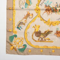 エルメスカレ90 PLUMES ET GRELOTS 羽飾りと鈴 HERMES エルメス カレ 90 Plumes et Grelots 羽飾りと鈴