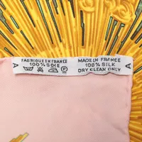 エルメス カレ90 SANSSOUCY サンスーシ宮殿 スカーフ シルク ピンク