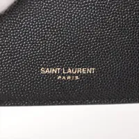 サンローラン 財布 YSLロゴ レザー ブラック 小銭入れ サンローラン SAINT LAURENT 財布 二つ折り財布 折りたたみ財布