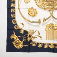 エルメス カレ90 LES CAVALIERS D'OR 黄金の騎士 スカーフ シルク