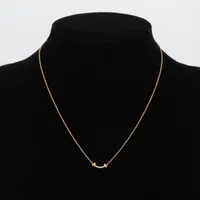 【未使用に近い】ティファニー ネックレス Tスマイル ミニ Au750 TIFFANY&Co. ティファニー ネックレス Tスマイル ペンダント