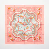 エルメス シルクスカーフ オレンジ ピンク エルメス シルクスカーフ オレンジ ピンク エルメス(Hermes) ピンク