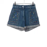 ヴァレンティノ コットン ショートパンツ 36 レディース ブルー