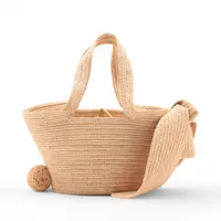 ベージュ バスケットバッグ 中古】良品ロエベ(LOEWE) バスケットバッグ スモール パーム