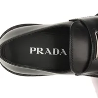【美品】PRADA プラダ ローファー チョコレート 黒 サイズ36 プラダ ダブルチョコレート 25SS レザー ローファー 36