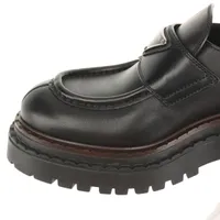プラダブラウンレザー ポインテッドトゥ ローファー 36 1/2 美品 PRADA プラダ チョコレート レザー ローファー 1D246M (PRADA