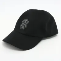 エルメス キャップ 56 コットン×カシミヤ ブラック セレナ