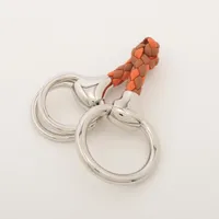 ≪23SS★≫HERMES スカーフリング モール・トレッセ アクセ エルメス モール トレッセ スカーフリング メタル×レザー