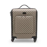 【廃盤・美品】　GUCCI キャリーケース　スーツケース2点セット／定価65万 Gucci Savoy〕ミディアム リジッド スーツケースベージュ