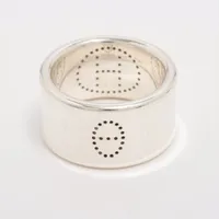 希少 Hermès / Eclipse Ruban GM ring size59 HERMES Sterling Silver GM Eclipse Ruban Ring 59 8.75 617193