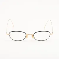 金子眼鏡 ヴィンテージ メガネ 46□22 チタン ゴールド KV-110