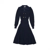FENDI ウールワンピース Fendi】☆ ブラック ストレッチ ウール ドレス (DRESS