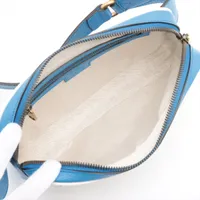 GUCCI ボディバッグ GGキャンバス レザー　ブルー グッチ ジャンボGG キャンバス×レザー ボディバッグ ブルー