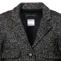 シャネル ココボタン P49 コットン×ウール ジャケット 38