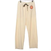 グッチ×アディダス コットン×ナイロン パンツ L メンズ アイボリー