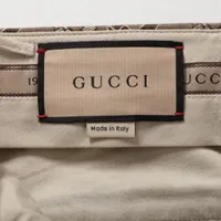 グッチ ホースビット コットン×ウール スラックス 44 メンズ ベージュ