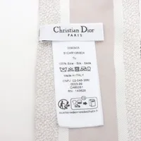 ✨極美品✨クリスチャンデ オール ミッツァ　スカーフ　ホワイト＆グレー　シルク Dior ディオール スカーフ ミッツァ スカーフ ディオール