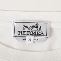 エルメス コットン Tシャツ XL メンズ ホワイト 21-5758 AP107371