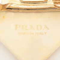 プラダ 1IF090 バレッタ GP×レジン×ラインストーン アイボリー  