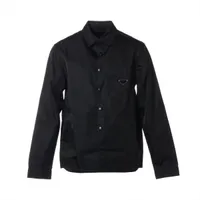 PRADA プラダ MA-1 ナイロンジャケット トライアングルロゴ ブラック プラダ トライアングルロゴ 22SS ナイロン シャツ L メンズ