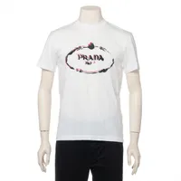 プラダ 21年 コットン Tシャツ M メンズ ホワイト UJN555