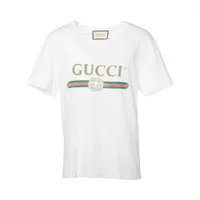 美品 グッチ インターロッキング ロゴ Tシャツ アイボリー XS メンズ 中古・古着通販】GUCCI (グッチ) GUCCI インターロッキングG/T