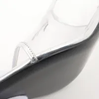 プラダ トライアングルロゴ ビニール×レザー サンダル 36
