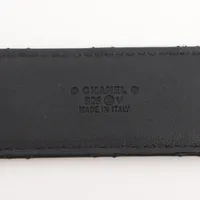 シャネル ココマーク B25V ベルト 75 GP×革 ブラック A3559931