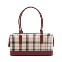 Burberry LONDON バーバリー　ノバチェック　キャンバス　レザー BURBERRY バーバリー トートバッグ ノバチェック×ブラウン