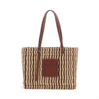 ロエベ　スクエア　バスケットバッグ　スモール　ラフィア&カーフスキン LOEWE】ロエベ バスケットバッグ スモール ラフィア&カーフ