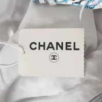 【有名人も着用★】CHANEL スカート コットン ツイード 25S トップ - コットン ツイード、ピンク & ライトグリーン