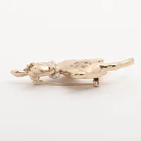 シャネル ココマーク バンビ I25P ブローチ GP×ラインストーン