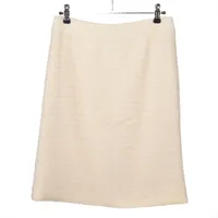 シャネル ココマーク 08A カシミヤ スカート 36 レディース アイボリー