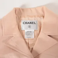 人気モデル✨CHANEL ココボタン　ジャケット　ベージュ　金ボタン シャネル ココボタン 02P コットン ジャケット 42 レディース